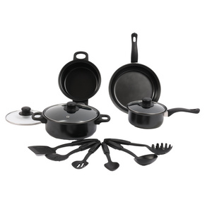 13 pcs Made In China Low Price Enamel Cast Iron Camping Cookware Sets Preseasoned Cookware Set Dutch Oven Set