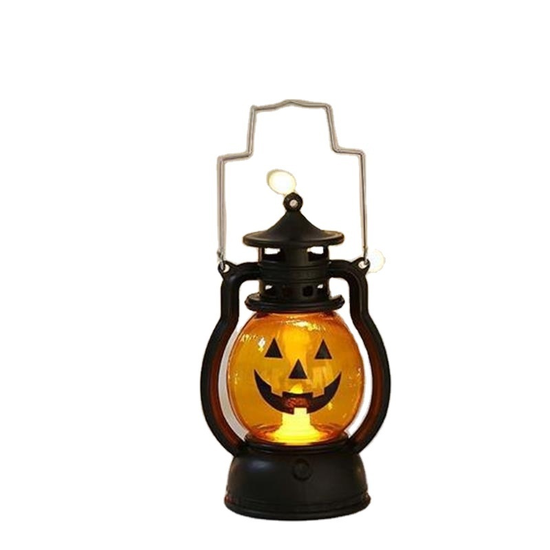 Halloween Decoration Lantern with Flameless Candle Jack O Lantern Trick or Treat Halloween Party Decoration