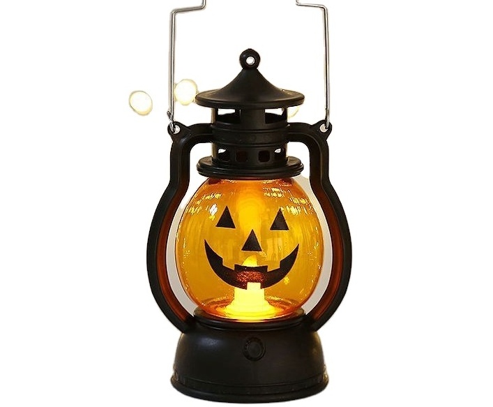 Halloween Decoration Lantern with Flameless Candle Jack O Lantern Trick or Treat Halloween Party Decoration