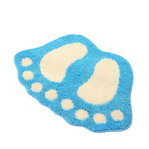 RU Foot Style Bathroom Floor Mat Carpet Washable Hotting Fast Drying Foot Anti Slip Japan Diatomite Bath Mat