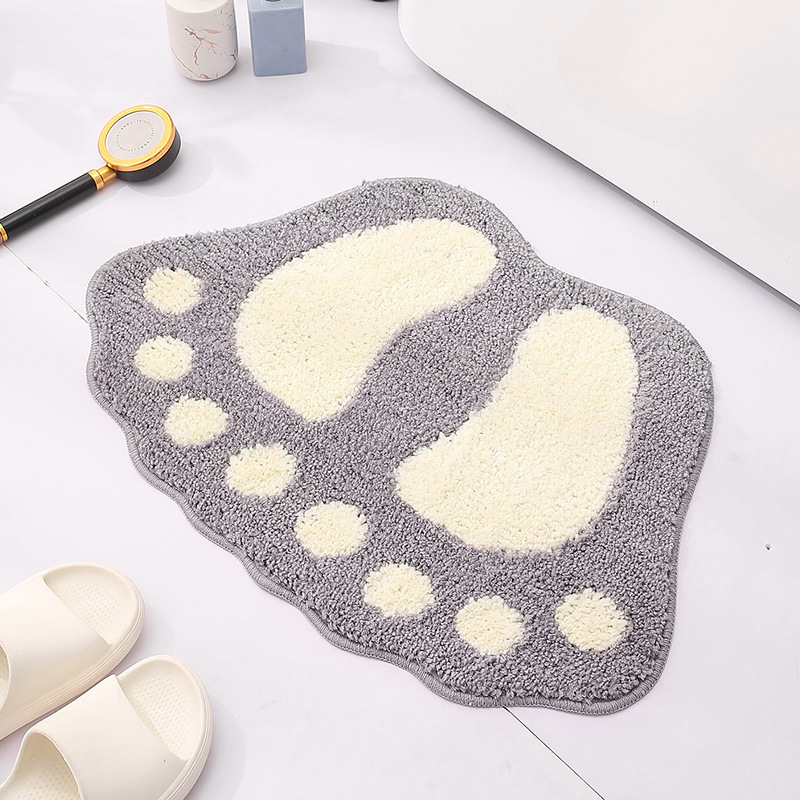 RU Foot Style Bathroom Floor Mat Carpet Washable Hotting Fast Drying Foot Anti Slip Japan Diatomite Bath Mat