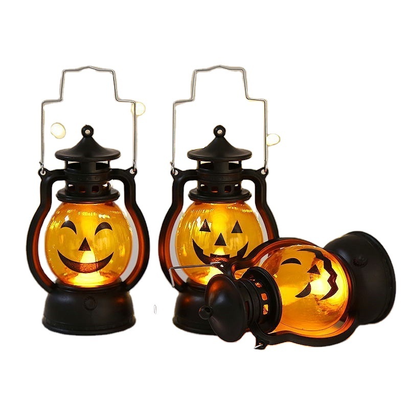 Halloween Decoration Lantern with Flameless Candle Jack O Lantern Trick or Treat Halloween Party Decoration