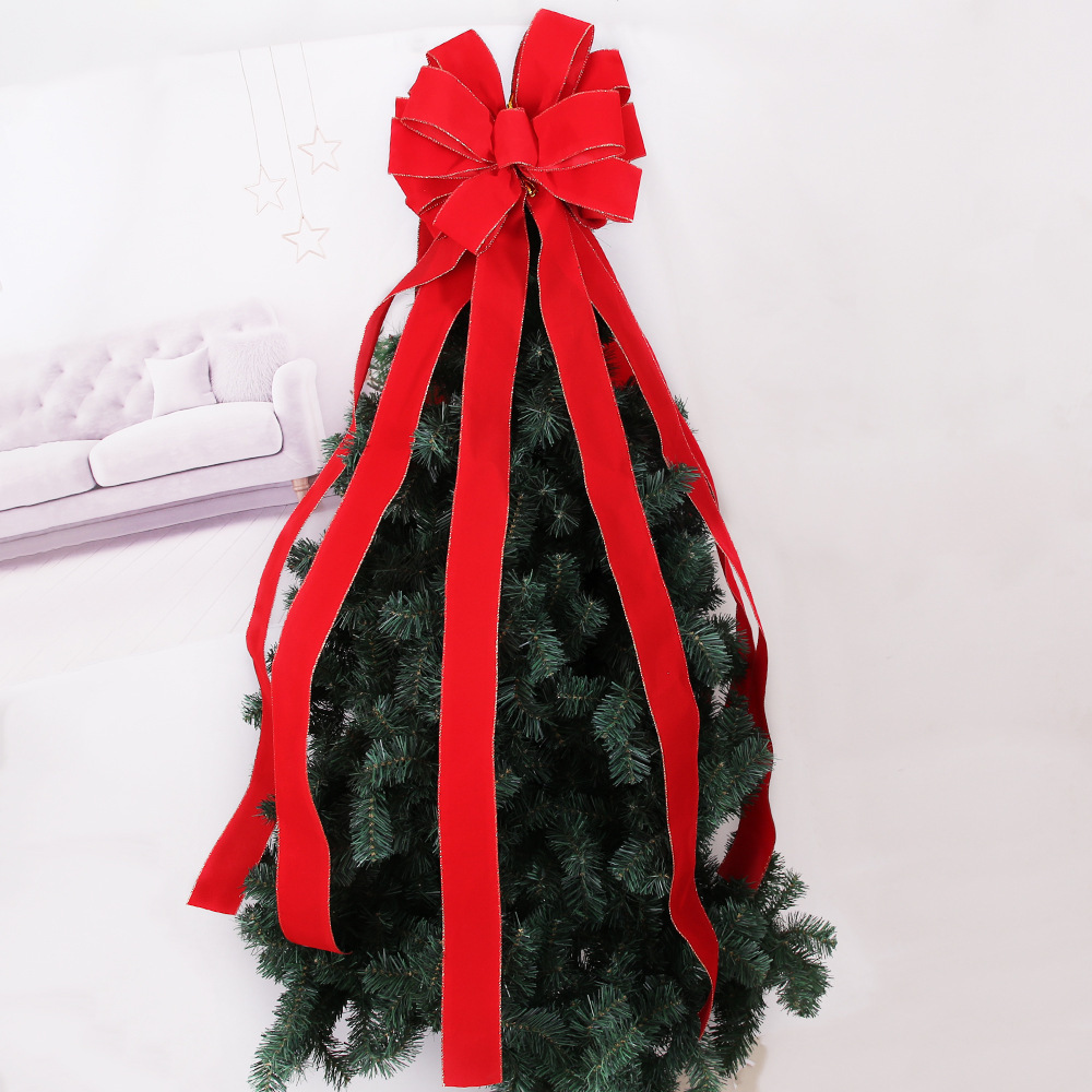 120 cm White Black Red Large Christmas Tie Decoration Ribbon for Christmas Tree Decorations Strips Ribbon