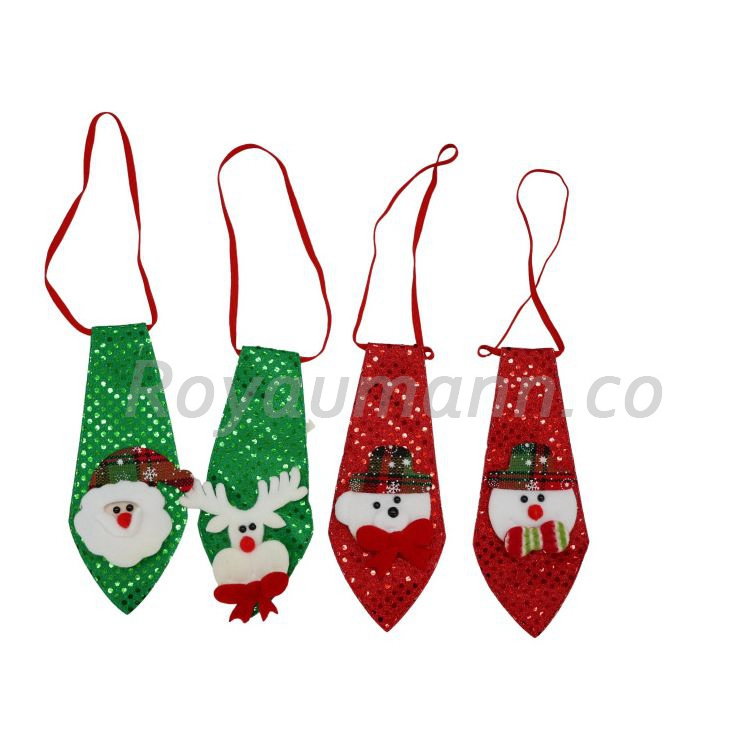 Wholesale Light Up Christmas Party Favors Sequin Tie Gift Decorative Christmas Kids Tie