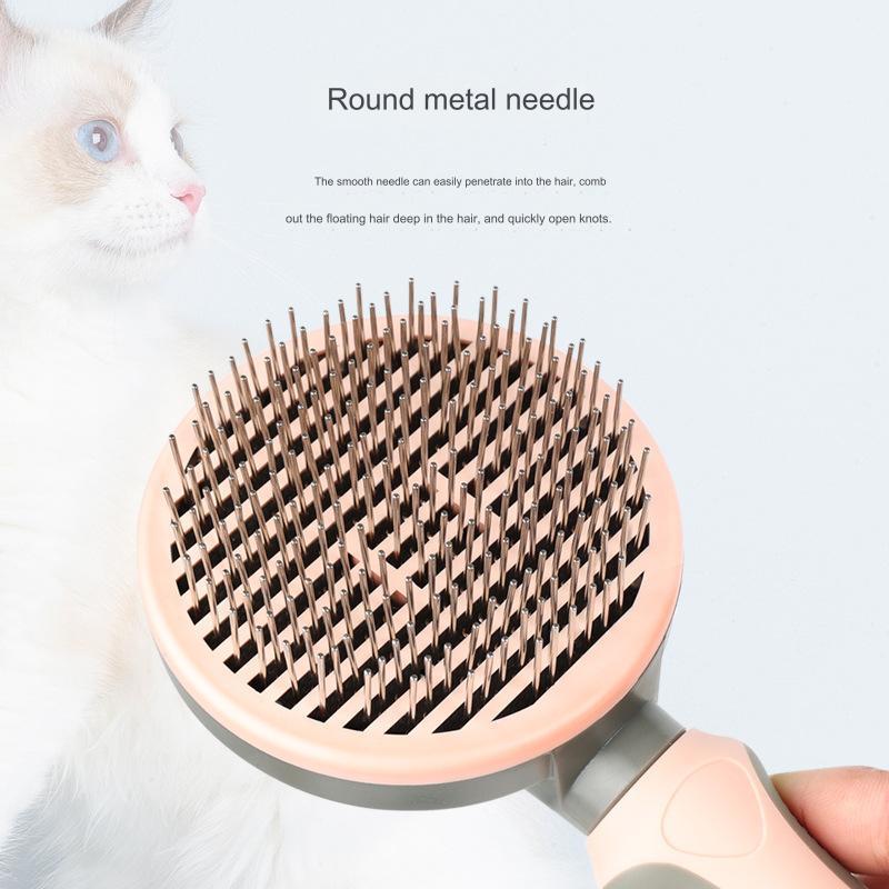 Cat Care Stainless Steel Slicker Hair Tick Remover Grooming Dog Brush Pet Comb peine para mascotas