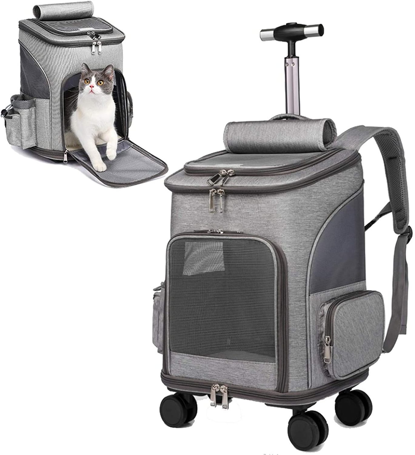 Factory cheap price backpack pet wheeled pet carrier carrier car seat for dogs cats