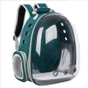 Pet Products Black Transparent Capsule Backpack Outdoor Traveling Cat Dog Carrier Backpack