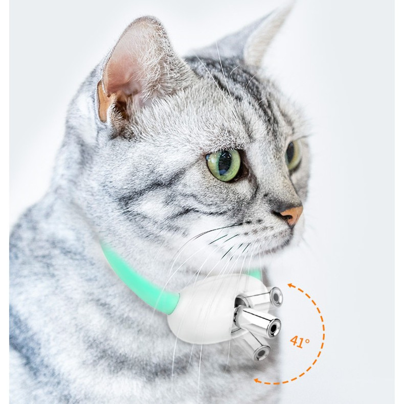 New Design Pet Supplies Cat Collar Toy USB Rechargeable Ruayirua Smart Laser Cat Collar