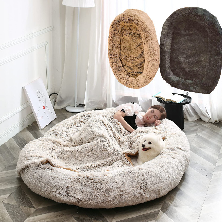 2022 New Luxury High Quality Hot Sales Washable Sleep Tight Ultra Large Giant Memory Foam Human Dog Bed