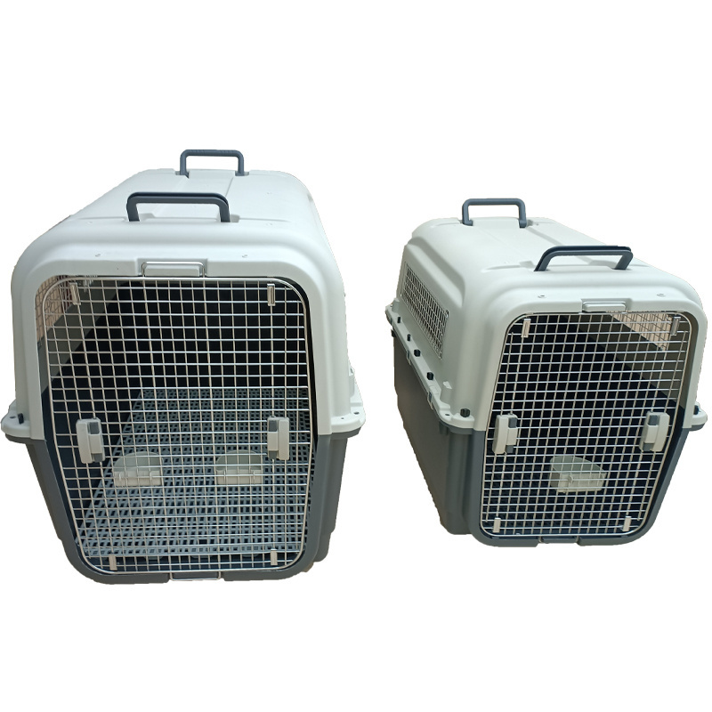 XXXL Large Animal Dog Car Airline Travel Crate On Wheels Traditional Portable Wir Door Dog Kennel Pet Carrier Airline Approved