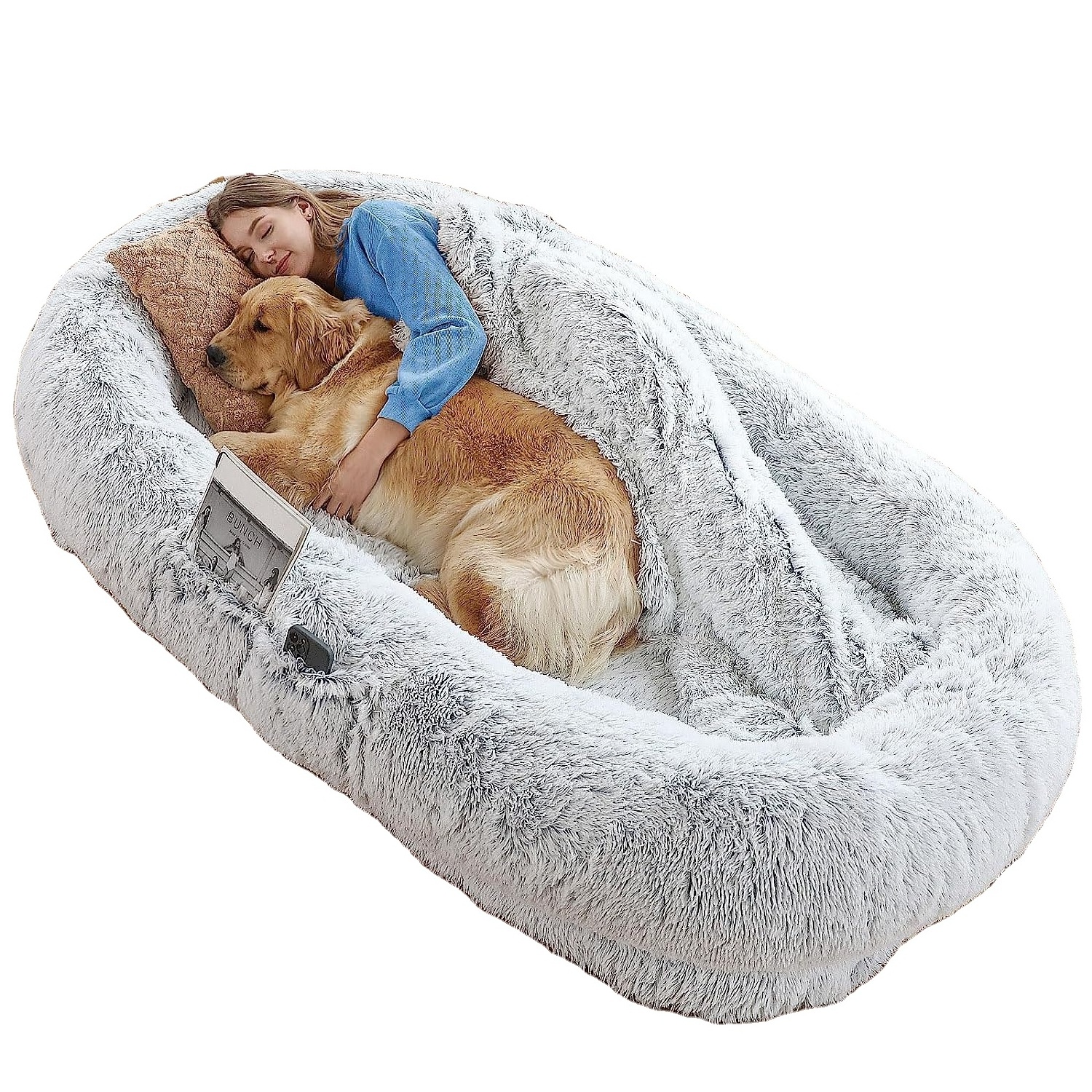 2023 New Washable Extra Large Memory Foam Human Size Dog Bed Non-slip Detachable 6XL  Plufl Giant Dog Bed For Large Dogs Human