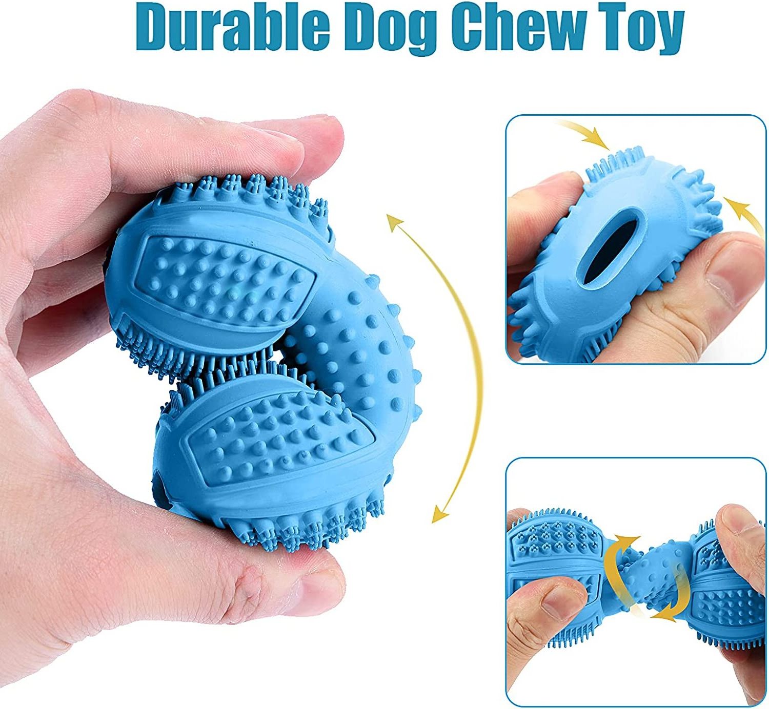 Pet Dog Molar Toys TPR Pull Ring Bump Puppy Chew Toy Bite Resistant Tooth Cleaning Interactive Training Dog Toys Pet Supplies