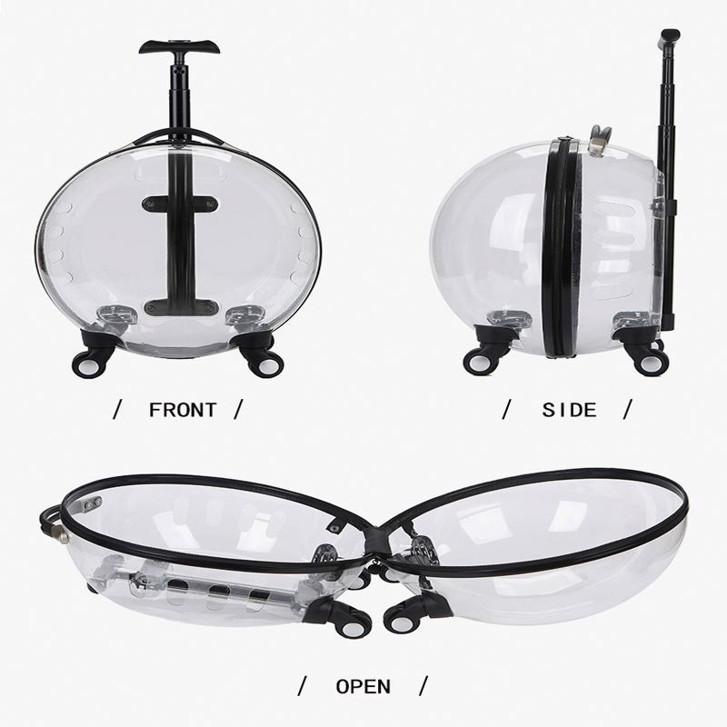 Kimpets Wholesale Panoramic Window Travel Bag Breathable Trolley Bag For Cat Carrier