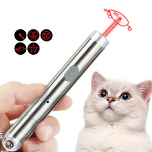 Cat Laser Pointer Toy Red Dot LED Light Pointer Interactive Toys for Indoor Cat Dog Play Chase Exercise USB Rechargeable