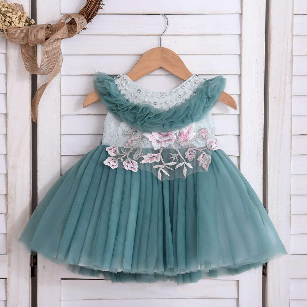 MU Supplies Premium Summer New Design Cute Baby Girl Frock Party Dress Princess Skirt with Sleeveless Frocks for Girls Kids