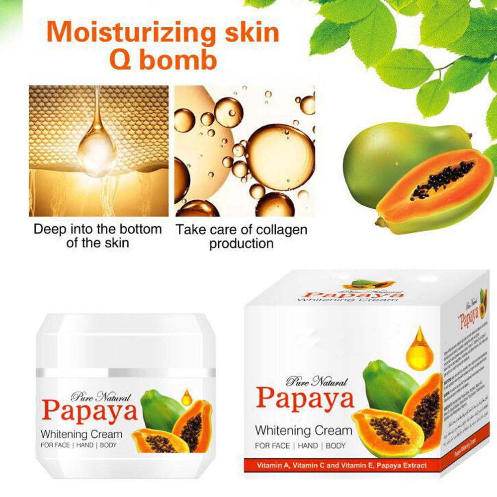 Private Label Fast Result Of Brightening And Effectively Lightening Papaya Skin Whitening Cream