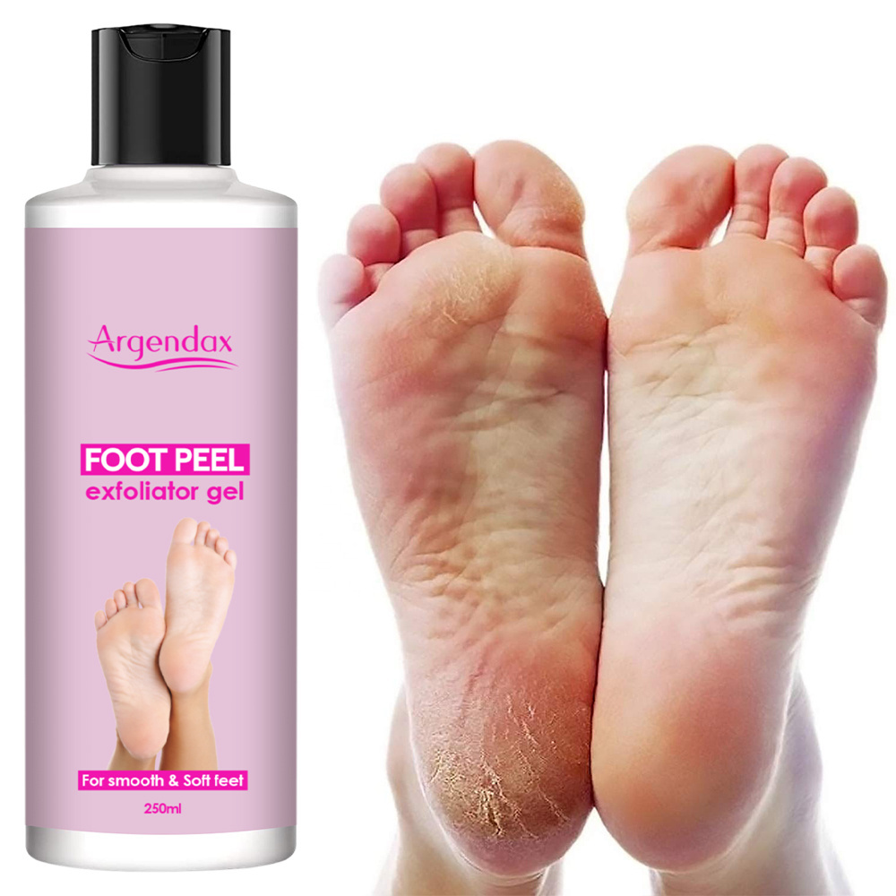 Private label 250ml organic moisturizing anti inflammatory foot callus remover foot peel exfoliator gel