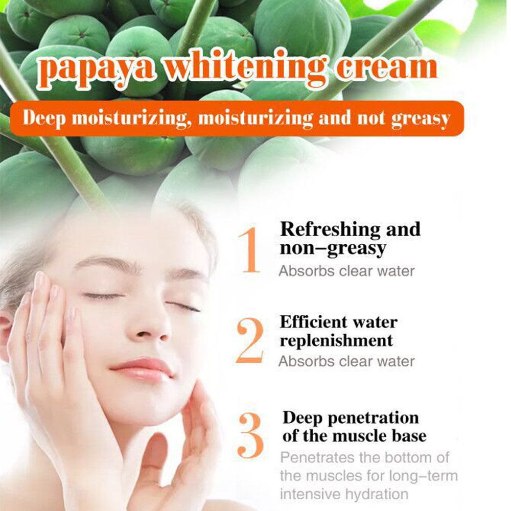 Private Label Fast Result Of Brightening And Effectively Lightening Papaya Skin Whitening Cream