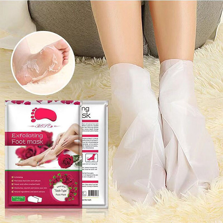 wholesale OEM japanese lavender spa socks braphy callus remover baby exfoliating purederm japan peeling foot mask