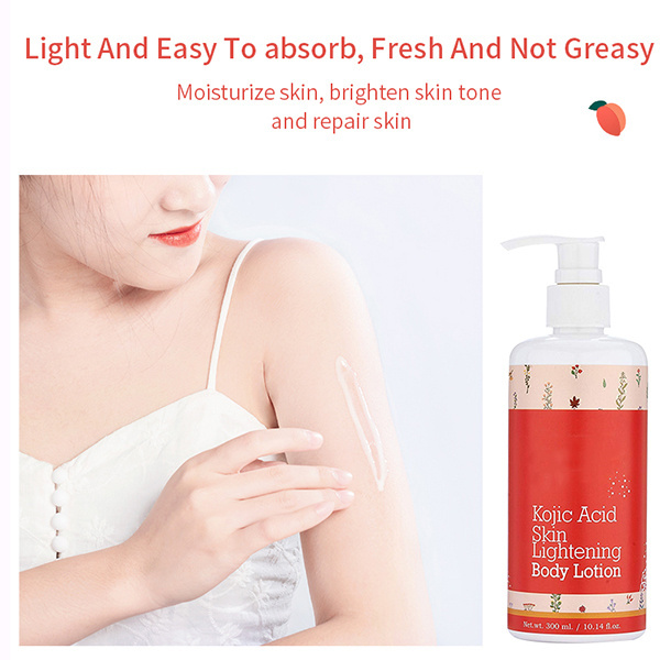 Wholesale korean skin whitening body lotion 500ml whitening Kojic Acid Lightening Whitening body Lotion