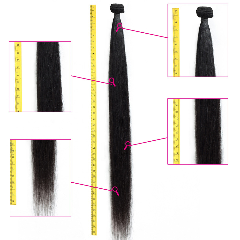 32 34 36 38 40 Inch Raw Indian Straight Hair Weave , Peruvian 100%  Human Hair Extensions, Bundles Xuchang Long Natural Hair