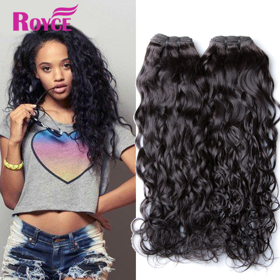 Aliexpress Adina hair Brazilian Water Wave Virgin Hair 3 Bundle Deals Wet and Wavy Virgin Brazilian Hair Extension