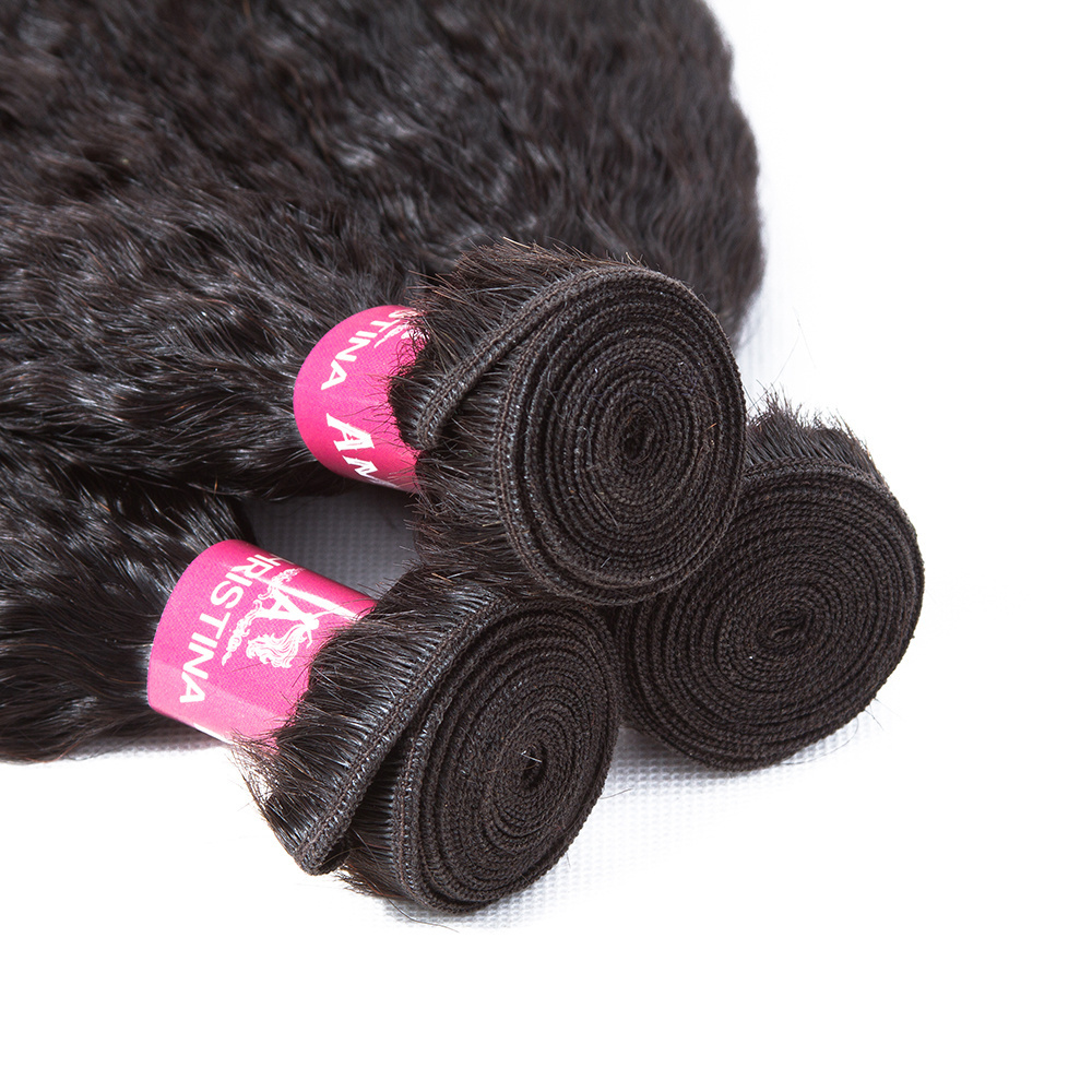 10A Grade Wholesale Vendors Human Hair Weave kinky Curly Straight  Virgin Brazilian Hair Bundles with Lace Fontals Closure