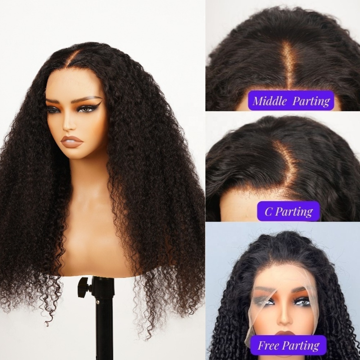 Vietnamese Raw Hair Burmese Curl Lace Front Wigs Human Hair,Best Reviewed HD Transparent Lace Frontal Wigs For Black Women