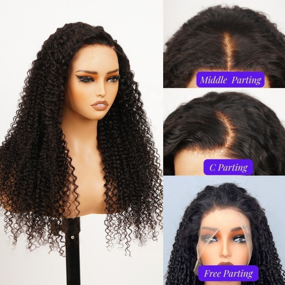 Jerry Curly Wigs Human Hair Lace Front,Raw Vietnamese Hair Pre Bleached Pre Plucked Hairline Curly 13X4 Frontal Wig Human Hair