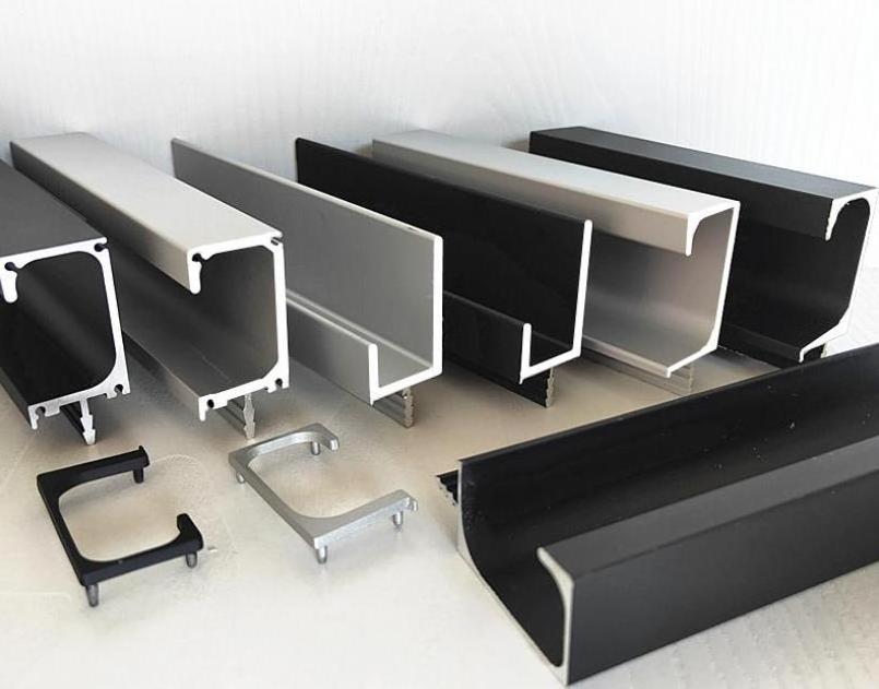 Large stock high quality kitchen cabinets anodizing edge pull G type handles aluminum profile pull for drawers