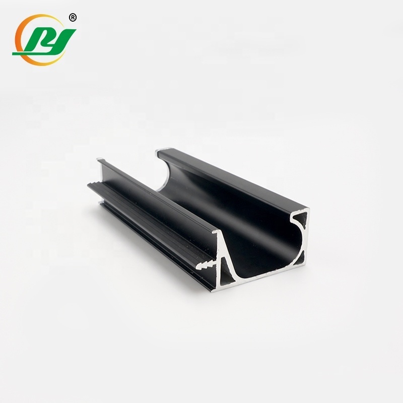 2022 New Product Brushed Black Aluminum Furniture Concealed Kitchen Cabinet Finger Edge Pull Handles