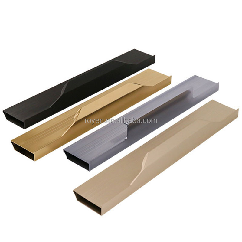 6063 T5 extrusion aluminum cabinet aluminum furniture door handles profile for kitchen