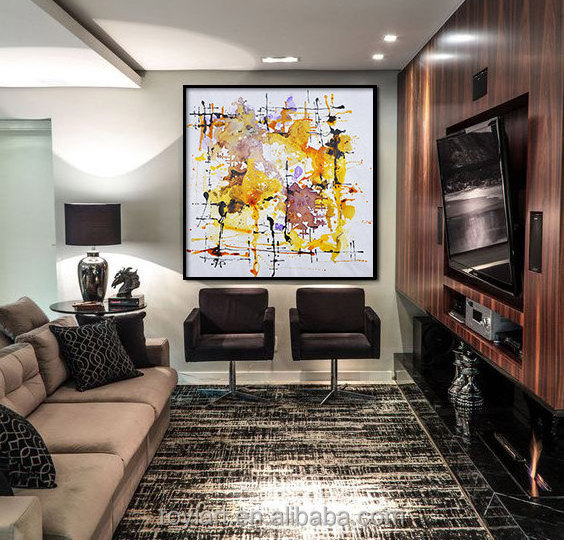 Real Hand Painted Colorful Abstract Acrynic Wall Arts Oil Painting on Canvas