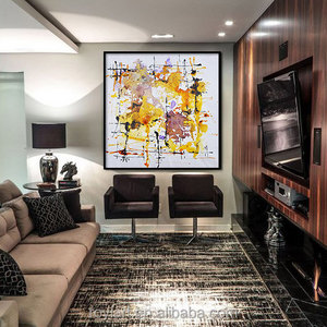 Real Hand Painted Colorful Abstract Acrynic Wall Arts Oil Painting on Canvas