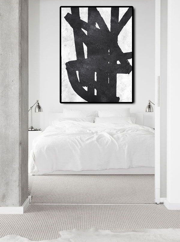 Customized Nordic Black White Geometry Space Wall Art Canvas Abstract Line Hanging Painting for Living Room Modern Home Decor