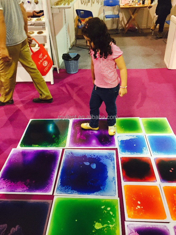 Sensory Liquid Tiles tactile tile children indoor playground flooring 50*50cm