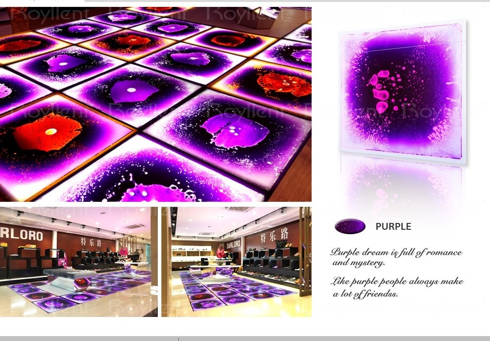 removable Rubber Liquid Sensory Tactile Mat Color Changing Under Pressure Cool Gel PVC Mat Carpet Tiles