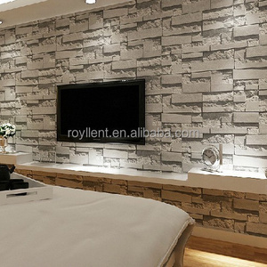 Royllent interior stone 3d name wallpaper image decorative pvc wallpapers