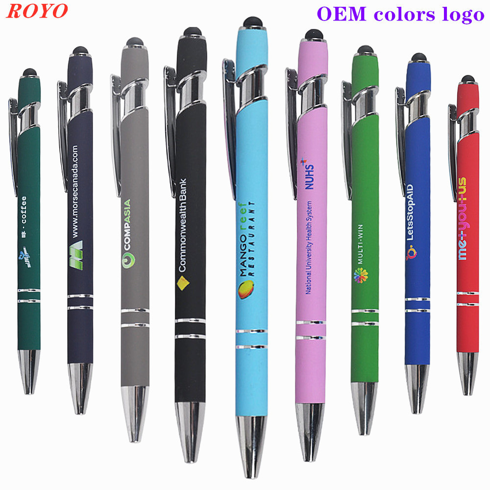 Stylus  Screen Ballpoint Pen Custom Cheap Metal   Capacitive   Promotional Gift Metal Ball Pen With Custom Logo