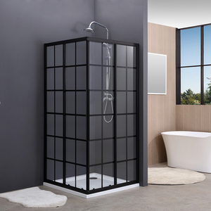 Factory directly sell black shower room accessories with Tempered Glass Shower doors shower rooms