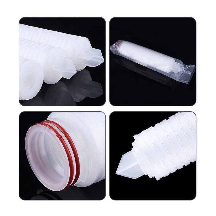 0.1 0.5 5 10 micron 20 inch PES Micro-pore Membrane Pleated PP water sediment filters pleated element Filter Cartridge