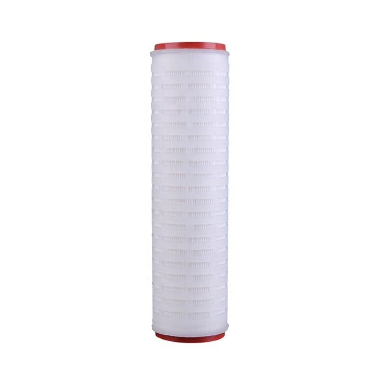 0.1 0.5 5 10 micron 20 inch PES Micro-pore Membrane Pleated PP water sediment filters pleated element Filter Cartridge