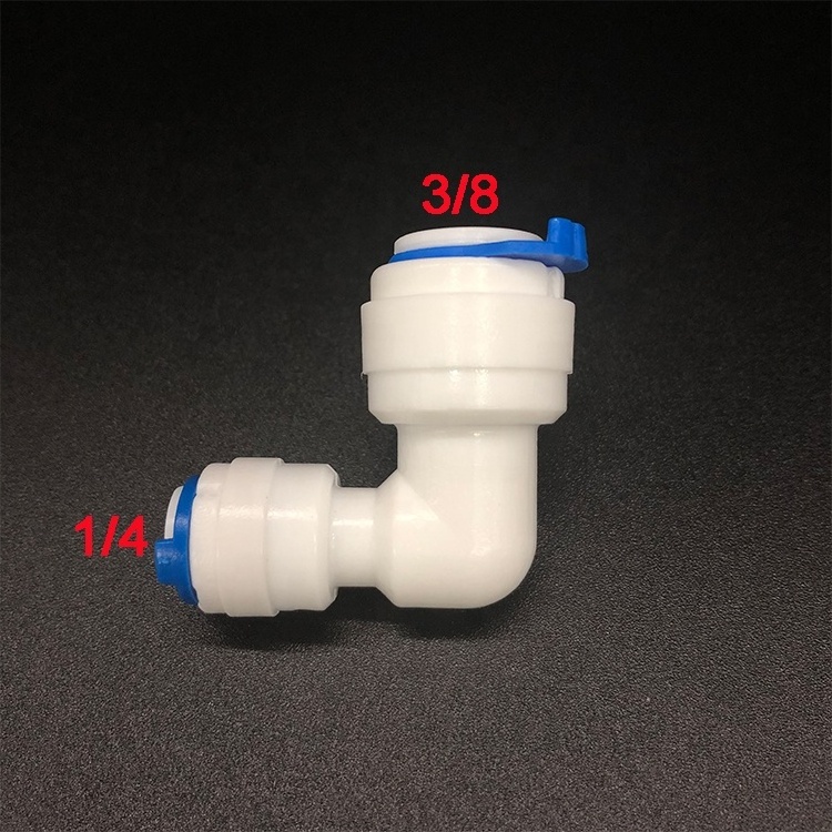 POM Plastic 1/4 3/8 1/2 OD Elbow Quick Connect Water Hose Push Pipe Fit Fitting for Water Purifier