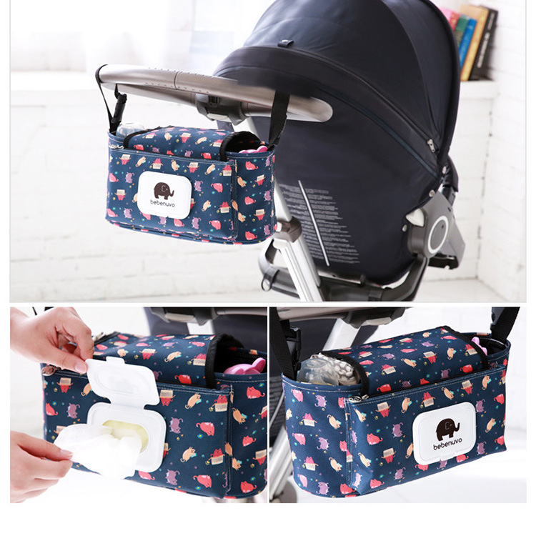 Baby carriage storage bag for Mommy and diaper bag