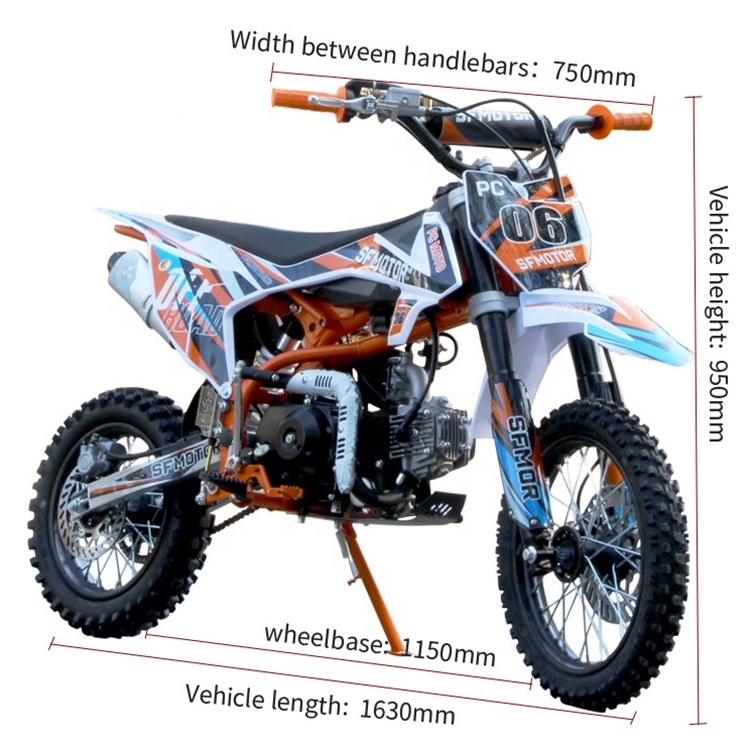 Roywell gasoline 110cc engine electric start 2 stroke pocket dirt bike adults off-road trail bike motorcycle