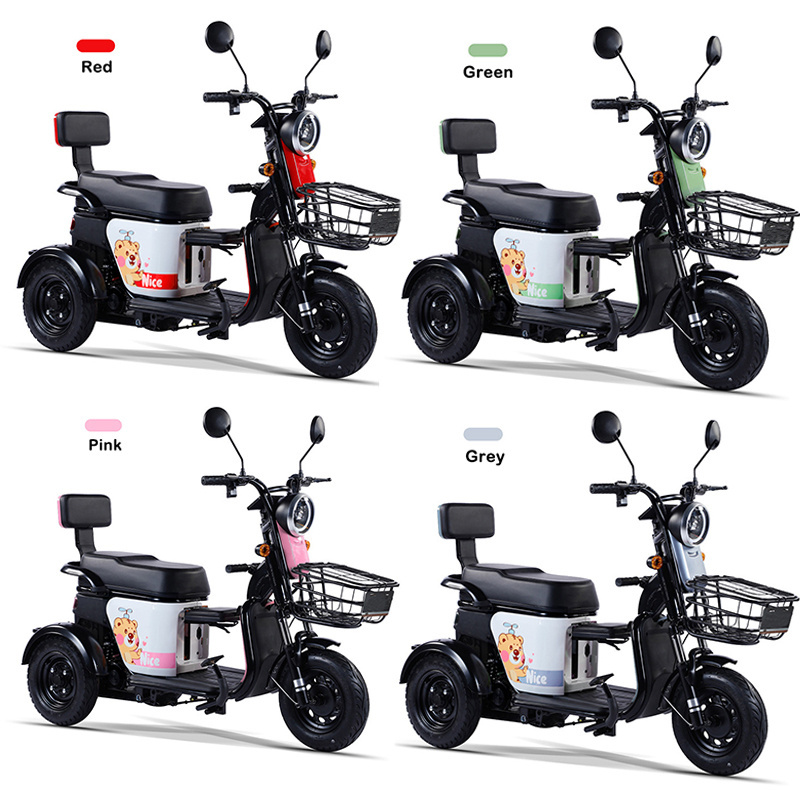 Custom Adult oem ev 3 wheel motorcycle electric tricycles with back seat for 2 person