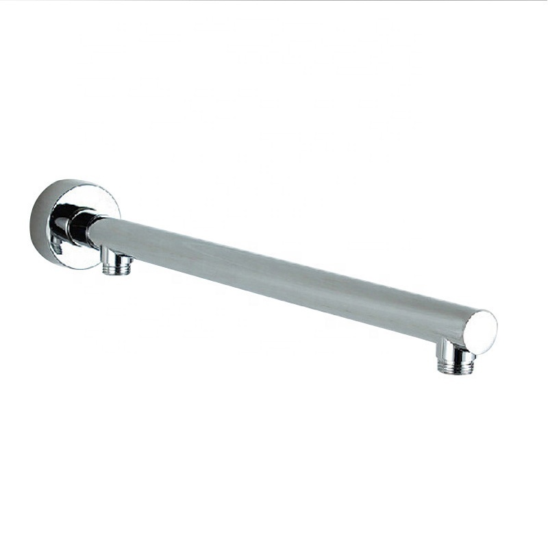 Chrome Wall Mounted Shower Arm Bathroom G1/2 Shower Head Fixed Pipe Shower Head Holder Bracket Bar