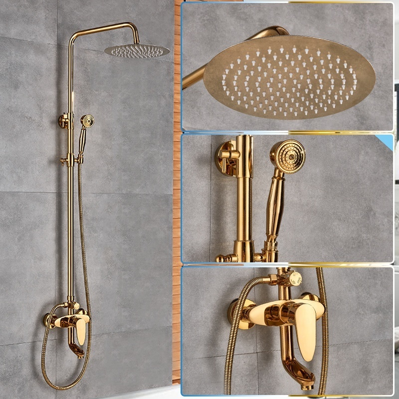 Golden Bath Shower Mixer 8