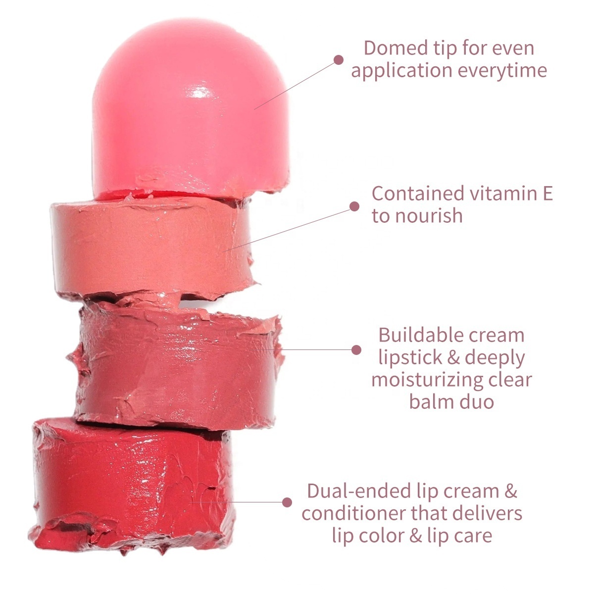 New Arrival Makeup Minimalism Design 2 In 1 Lip Color Customized Lip Balm (new) Private Label Double Head Tinted Lip Balm Stick