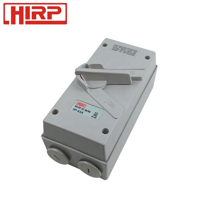 63A IP65 Electric weatherproof isolator switch